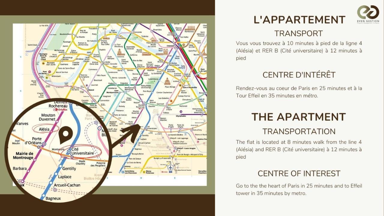 Cosy Independant Studio Proche Gare Et Jardin Paris Luaran gambar